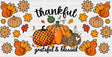 Thankful Grateful And Blessed - Fall Cup Wrap Uv Sticker Permanent Dtf Decal