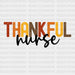 Thankful Nurse DTF Transfer ready2transfer Black