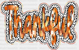 Thankful Ribbon White And - Thanksgiving Dtf Transfer