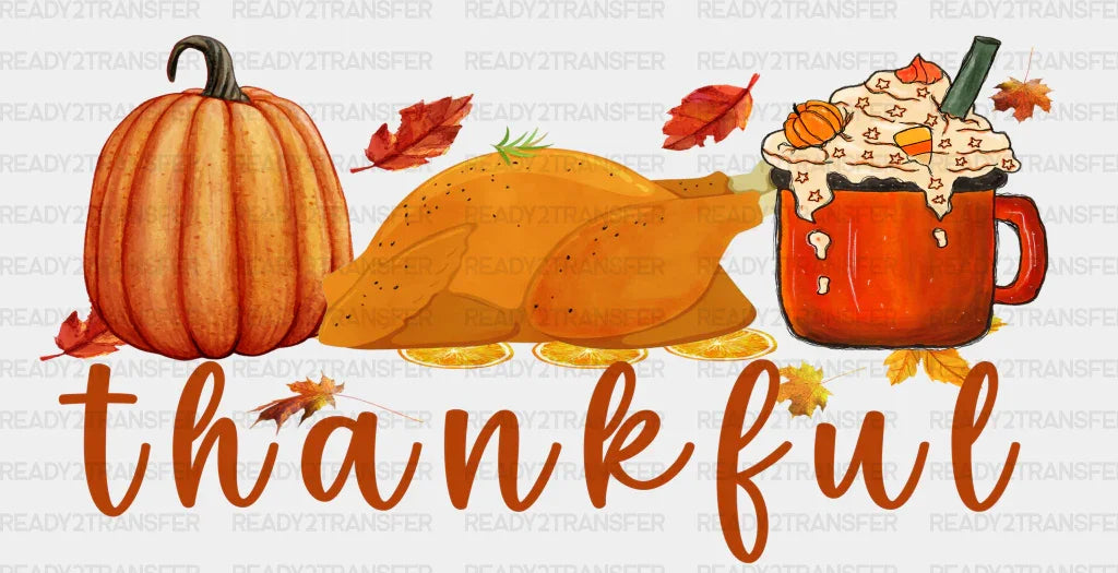 Thankful Roast Design - Fall Cup Wrap Uv Sticker Permanent Dtf Decal
