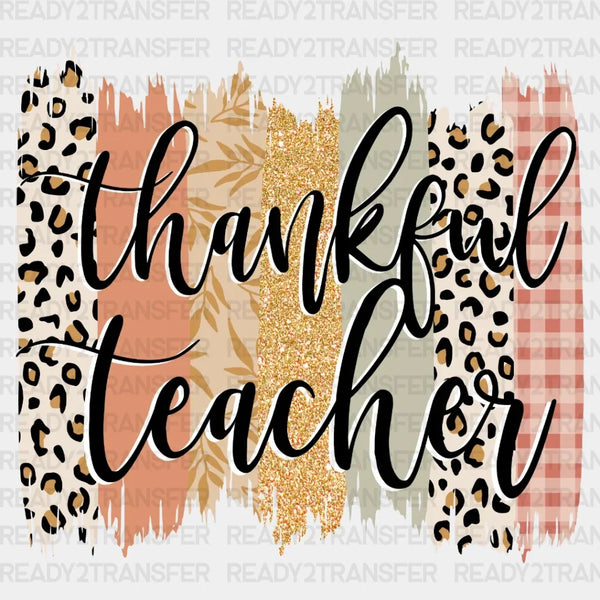 Thankful Teacher Leo DTF Transfer