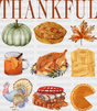 Thankful Thanksgiving Doodles Design Dtf Transfer