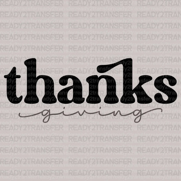 Thanks Giving DTF Transfer