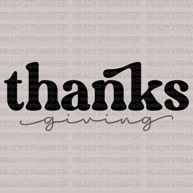 Thanks Giving DTF Transfer ready2transfer