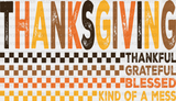 Thanksgiving Checkered - Dtf Transfer Adult Unisex S & M (10’’) / Dark Color Design (See Imaging)