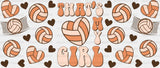 That’s My Girl Heart - Volleyball Cup Wrap Uv Sticker Permanent Dtf Decal