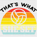 That's What She Set - Volleyball DTF Transfers ready2transfer Dark Color Design (See Imaging)