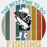 The Best Time To Go Fishing - Fishing DTF Transfers ready2transfer Light Color Design (See Imaging)
