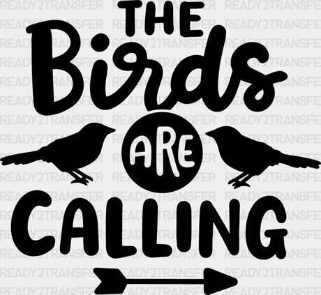 The Birds Are Calling - Iron On Dtf Transfer Adult Unisex S & M (10’’) / Dark Color Design (See