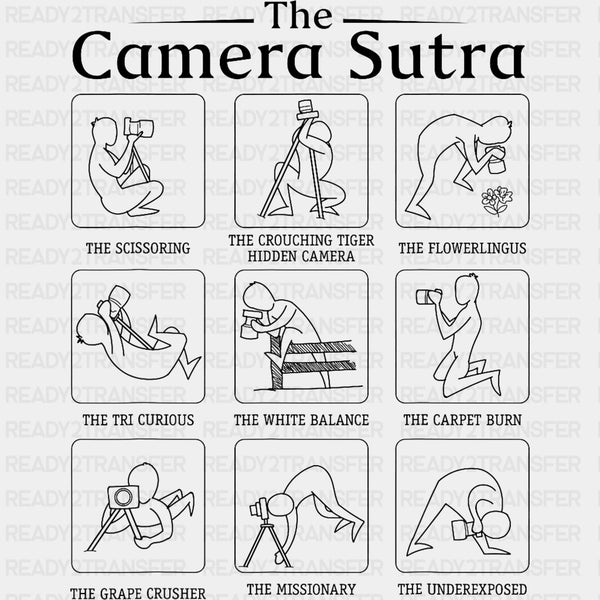 The Camera Sutra B&W - Photography DTF Transfers
