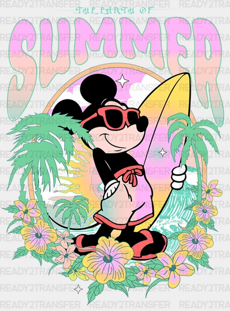 The Earth Of Summer Disney Dtf Transfer Adult Unisex - S & M (10’) / Mickey