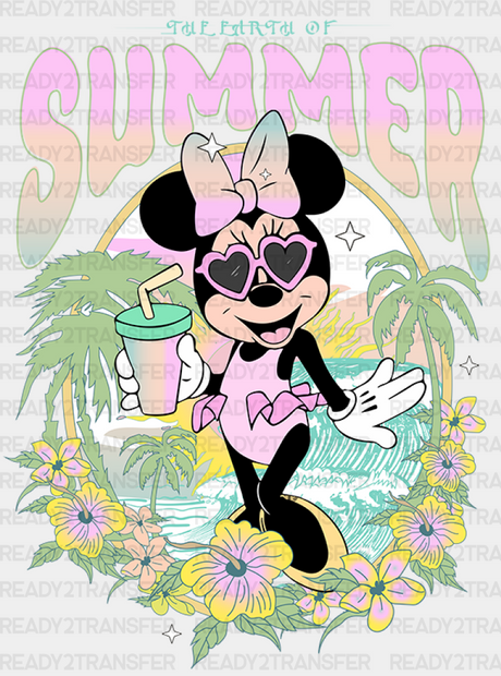 The Earth Of Summer Disney Dtf Transfer Adult Unisex - S & M (10’) / Minnie