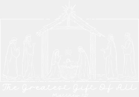 The Greatest Gift Of All - Christmas DTF Transfer Adult Unisex - S & M (10’’) / Light Color Design (See Imaging)