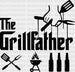 The Grillfather Father's Day DTF Transfer ready2transfer Black