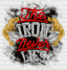 The Iron Never Lies - Gym DTF Heat Transfer ready2transfer Black