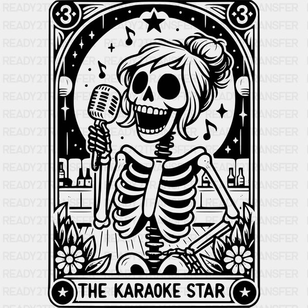 The Karaoke Star, Tarot Card - Singing DTF Transfers