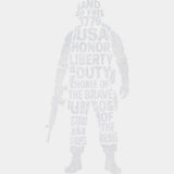 The Land of the Free and the Home of the Brave - Army DTF Transfers - Adult Unisex - S & M (10’’) / Light Color Design