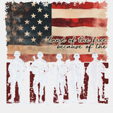 The Land of the Free Because of the Brave - Army DTF Transfers - Adult Unisex - S & M (10’’) / Light Color Design (See