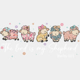The Lord Is My Shepherd Psalm 23:1 - Easter DTF Transfer Adult Unisex - S & M (10’’) / Light Color Design (See Imaging)