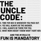 The Uncle Code - Uncle DTF Transfers ready2transfer Dark Color Design (See Imaging)