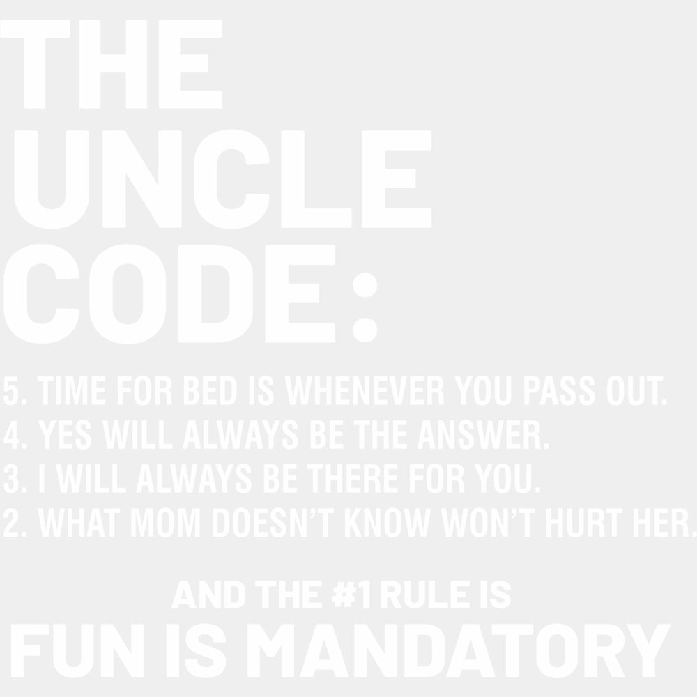 The Uncle Code - Uncle DTF Transfers ready2transfer Light Color Design (See Imaging)