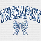 Therapist Blue Ribbon - Therapist DTF Transfers ready2transfer