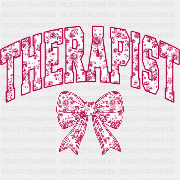 Therapist Pink Ribbon - Therapist DTF Transfers