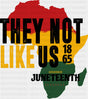They Not Like Us Africa - Juneteenth DTF Transfer Adult Unisex - S & M (10’’) / Dark Color Design (See Imaging)