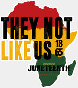 They Not Like Us Africa - Juneteenth DTF Transfer Adult Unisex - S & M (10’’) / Light Color Design (See Imaging)