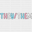 They / Them - Transgender DTF Transfers ready2transfer Dark Color Design (See Imaging)