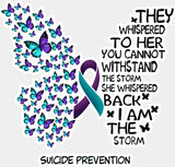 They Whispered To Her - Suicide Awareness DTF Transfer Adult Unisex - S & M (10’’) / Light Color Design (See Imaging)