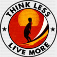 Think Less Live More, Circular - Surfing DTF Transfers ready2transfer Dark Color Design (See Imaging)