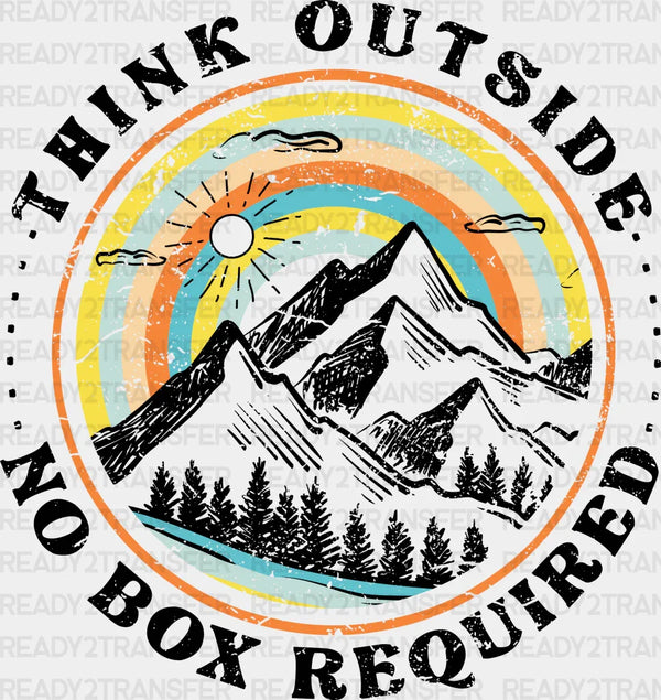 Think Outside No Box Required Summer DTF Transfer