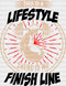 This Is A Lifestyle There No Finish Line - Gym Dtf Heat Transfer Adult Unisex S & M (10’’) / Black