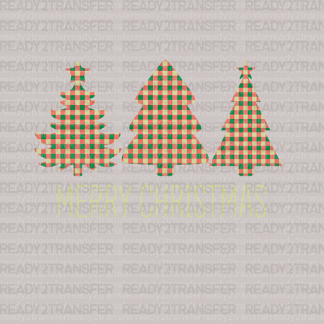 Three Christmas Trees DTF Transfer - ready2transfer