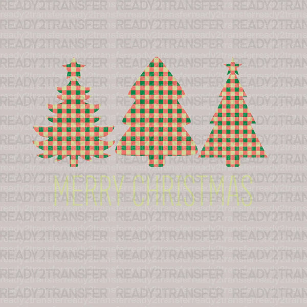 Three Christmas Trees DTF Transfer