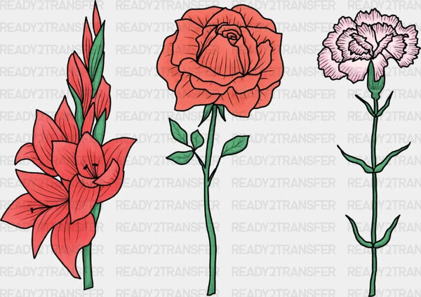 THREE FLOWER DTF Transfer