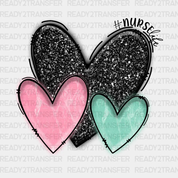 Three Heart DTF Transfer