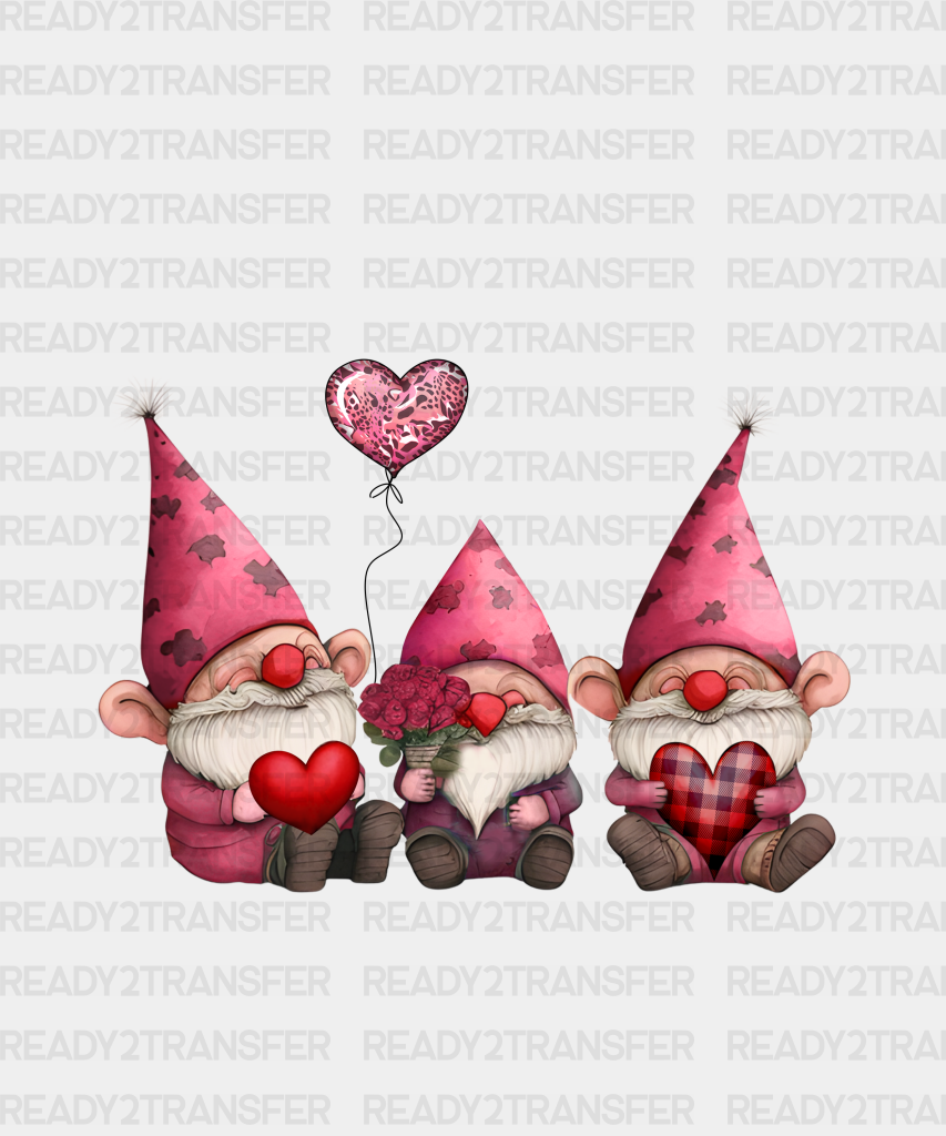 Three Heart Gnomies Dtf Transfer