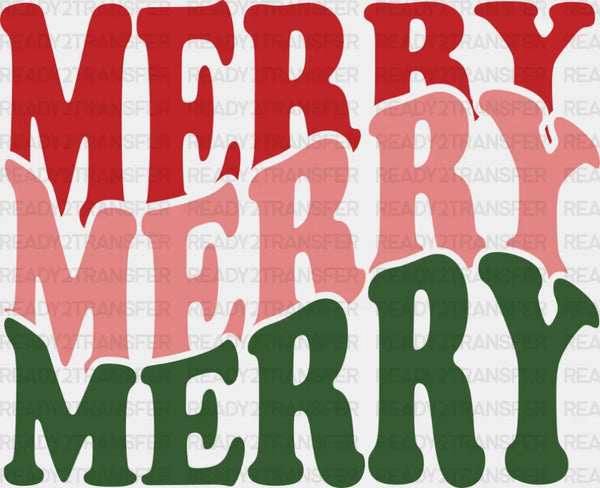 Three Merry DTF Transfer