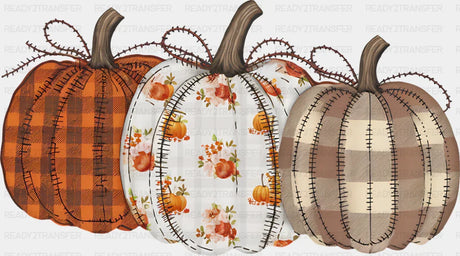 Three Pumpkins Halloween DTF Transfer