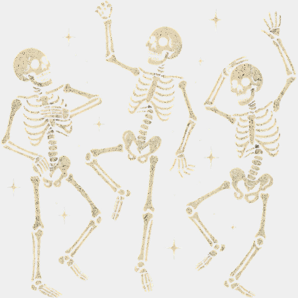 Three Skeleton Posing - Skeleton DTF Transfers ready2transfer Light Color Design (See Imaging)