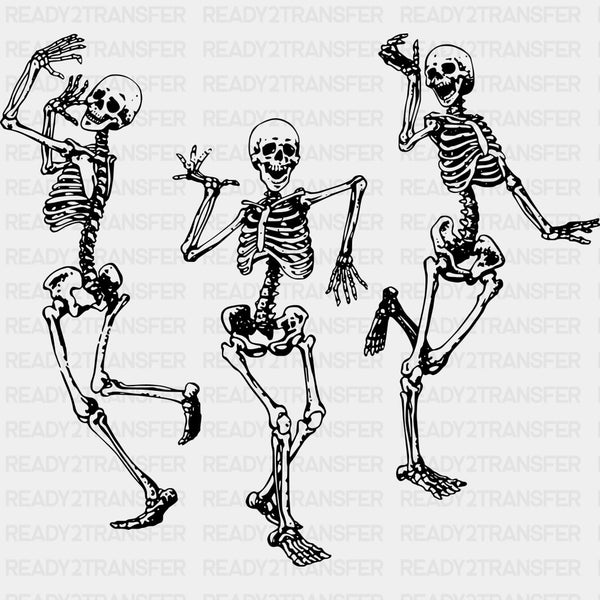 Three Skeletons Dancing - Skeleton DTF Transfers