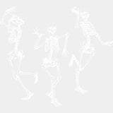 Three Skeletons Dancing - Skeleton DTF Transfers ready2transfer Light Color Design (See Imaging)