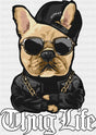 Thug Life - Dogs DTF Transfer Adult Unisex - S & M (10’’) / Dark Color Design (See Imaging)