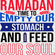 Time To Empty Our Stomachs - Muslim Dtf Transfer Adult Unisex S & M (10’’) / Dark Color Design