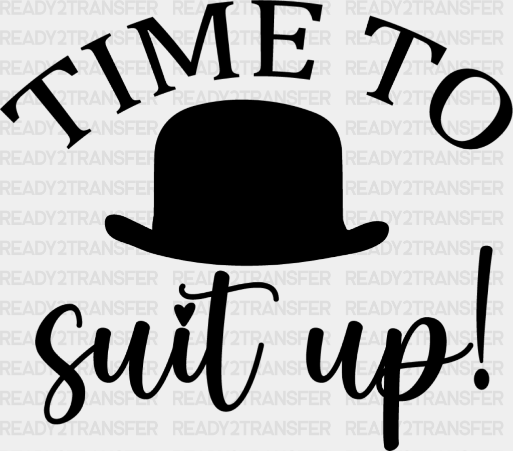 Time To Suit Up Hat Design - Bachelor Iron On Dtf Transfer Adult Unisex S & M (10’’) / Dark