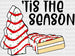 'Tis The Season cookies Tree Design - Christmas DTF heat transfer ready2transfer White