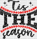 Tis The Season Design - Baseball DTF Heat Transfer ready2transfer Black