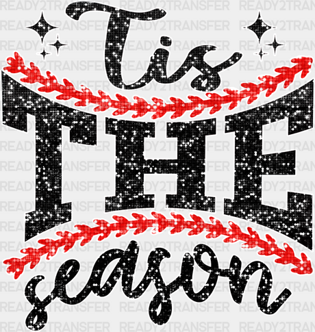 Tis The Season Design - Baseball Dtf Heat Transfer Adult Unisex S & M (10’’) / White